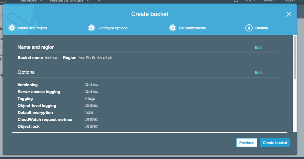 upload files in amazon s3 bucket using Laravel - create