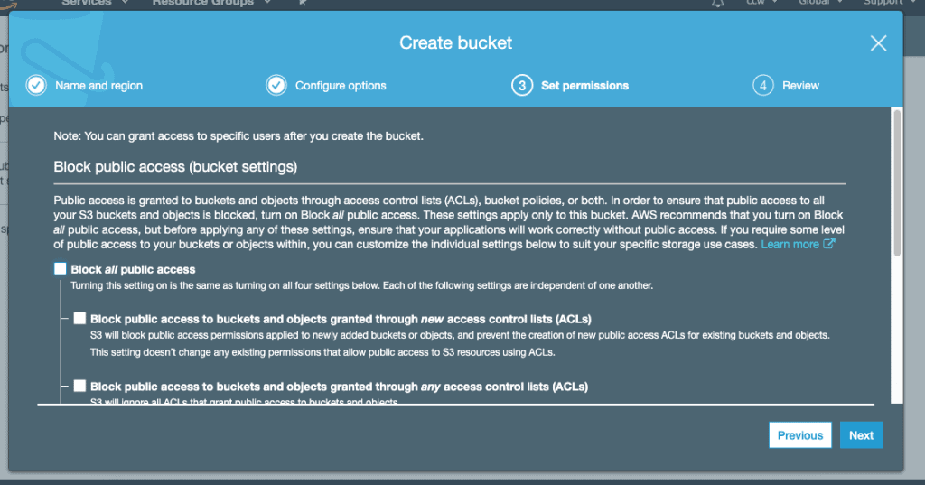 upload files in amazon s3 bucket using Laravel - create