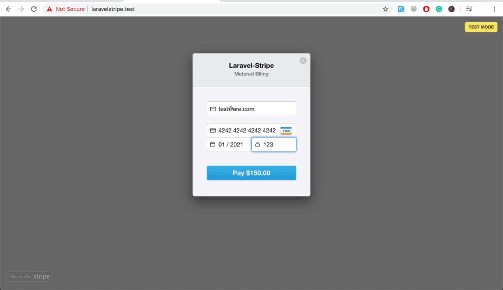 Payment Popup form